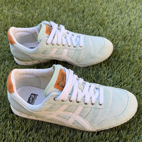 Onitsuka Tiger by Asics Shoes - Onitsuka Tiger Mint Green Sneakers with White Stripes